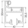 Kép 2/4 - DUAL-DOOR Office Ajtó szett, felülvilágítóval, 50kg ajtóüvegig, fekete