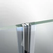 Kép 2/3 - Vízzáró profil, 8 mm-es üveghez, 220 cm-es, fehér mágnes profil, 135 fokos, átlátszó
