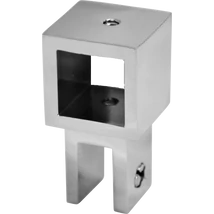 CUBE Üvegrögzítő csőhöz - ÁTMENŐ FURATTAL