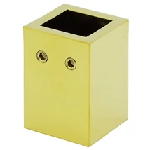 FÉNYES ARANY NÉGYZETES Fali üvegrögzítő csőhöz 90°