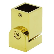 FÉNYES ARANY NÉGYZETES Fali üvegrögzítő csőhöz, állítható