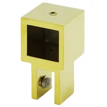 FÉNYES ARANY NÉGYZETES Üvegrögzítő csőhöz - VÉGELEM