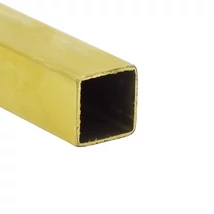 FÉNYES ARANY NÉGYZETES Rozsdamentes cső, 19 x 19 mm, 200 cm