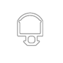 DUAL-DOOR Gumi tömítés, 8mm üveghez ajtótokba, keret nélküli üveg ajtóhoz, fekete