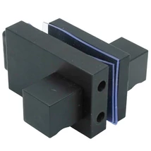 DUAL-DOOR Tolózár, keret nélküli üvegajtóhoz, fekete