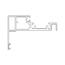 DUAL-DOOR Pro Ajtó profil (5,5m), keret nélküli üvegajtóhoz, fekete