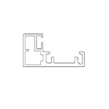 DUAL-DOOR Slim Ajtó profil (5,5m), keret nélküli üvegajtóhoz, szálcsiszolt