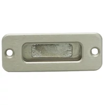 DUAL-DOOR Univerzális zárfogadó lemez, keret nélküli üvegajtóhoz, szálcsiszolt