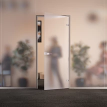 DUAL-DOOR Office Ajtó szett, felülvilágítóval, 50kg ajtóüvegig, szálcsiszolt