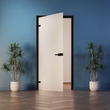 DUAL-DOOR Pro Ajtó Szett, keret nélküli üvegajtóhoz, 130-180mm falig, 50kg ajtóüvegig, fekete