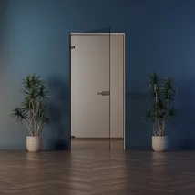 DUAL-DOOR Slim Ajtó szett, keret nélküli üvegajtóhoz, 50kg ajtóüvegig, szálcsiszolt