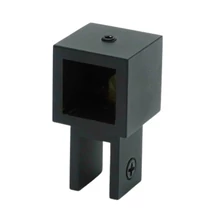 CUBE Üvegrögzítő csőhöz - VÉGELEM, MATT FEKETE