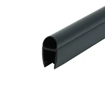 Vízzáró profil, 8 mm-es üveghez, 220 cm-es, D profil, matt fekete