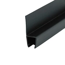 Vízzáró profil, 8 mm-es üveghez, 220 cm-es, "h" profil, lágy 18 mm-es szoknyával, matt fekete