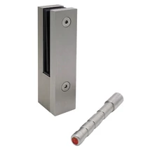 Spigot mini oszlop vonalmenti üvegkorláthoz, lefogatóval, szálcsiszolt