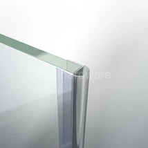 Vízzáró profil, 8 mm-es üveghez, 220 cm-es, D profil, átlátszó