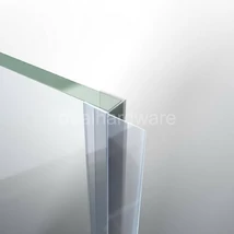 Vízzáró profil, 8 mm-es üveghez, 220 cm-es, "h" profil, lágy 18 mm-es szoknyával, átlátszó