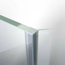 Vízzáró profil, 8 mm-es üveghez, 220 cm-es, "h" profil, lágy szoknyával, 135 fokos, átlátszó