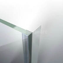 Vízzáró profil, 8 mm-es üveghez, 220 cm-es, "h" profil, 15 + 25 lágy szoknyával, 90 fokos, átlátszó