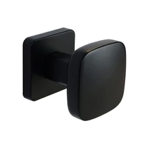 Négyzetes ajtógomb, fixálható, fekete