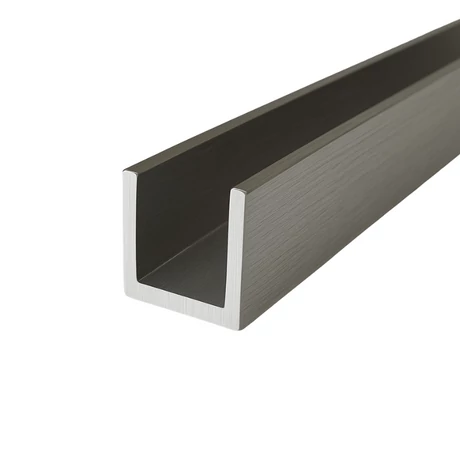 Cube, Üveg rögzítő profil vízzáróval, 17x20 mm, 200 cm, 10 mm-es üveghez, SZÁLCSISZOLT