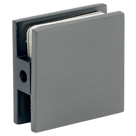 Négyzetes fix fali üvegrögzítő, fegyverszürke