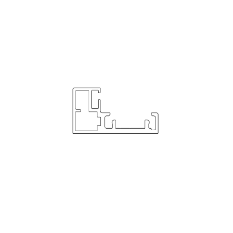DUAL-DOOR Slim Ajtó profil (5,5m), keret nélküli üvegajtóhoz, fekete