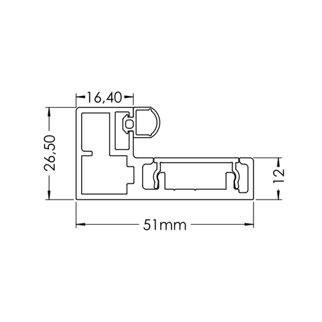 DUAL-DOOR Slim Ajtó szett, keret nélküli üvegajtóhoz, 50kg ajtóüvegig, szálcsiszolt