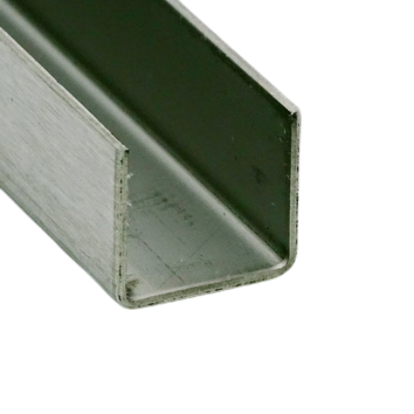U profil SZÁLCSISZOLT 16x19x16 mm (belső méret), 1 mm lemezanyagból, 3 m-es szálban