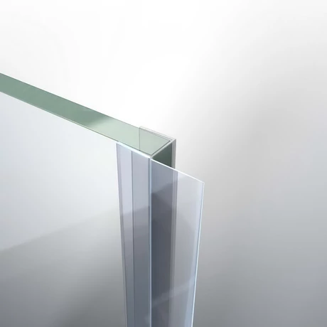Vízzáró profil, 8 mm-es üveghez, 250 cm-es, "h" profil, lágy 18 mm-es szoknyával, átlátszó