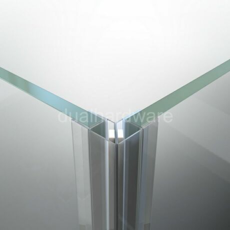 Mágneses profil, 90-180 fokos, 8 mm-es üveghez, 2,5 m hosszú