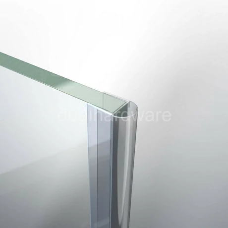 Vízzáró profil, 8 mm-es üveghez, 220 cm-es, D profil, átlátszó
